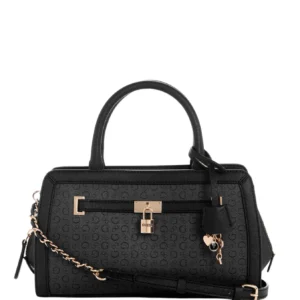 GUESS CARTERA SATCHEL FONTELLA CON LOGO NEGRO