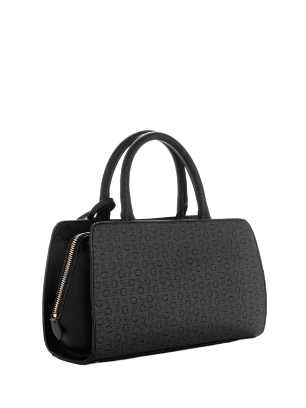 GUESS CARTERA SATCHEL FONTELLA CON LOGO NEGRO